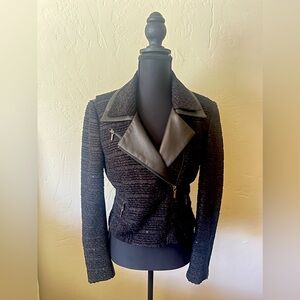 Bebe moto style jacket- black